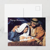 Kerstgroep Jezus in de kribbe ansichtkaart Feestdagenkaart (Voorkant / Achterkant)