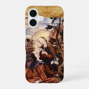 KERSTGROEP MET WITTE LELIES - MAGIE VAN KERST iPhone 16 HOESJE