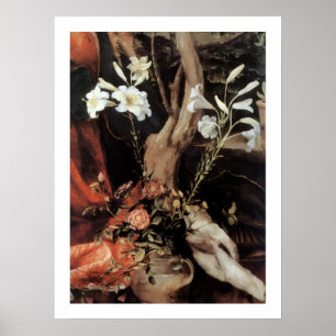 KERSTGROEP MET WITTE LELIES - MAGIE VAN KERST POSTER