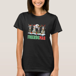 Kerstgroep vrienden Kerstman Rendier Elf Muildiere T-shirt