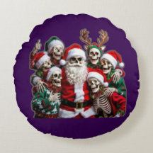 Kerstgroepfoto met Skelet Santa – Feestelijke 3D 