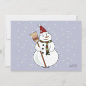 Kerstgroet aan de sneeuwman feestdagenkaart (Achterkant)