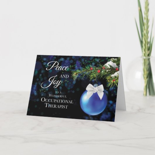 Kerstgroet aan Ergotherapeut Kaart (Voorkant)