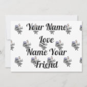 Kerstgroet aan je vriend  feestdagenkaart (Achterkant)