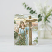 Kerstgroet Angel Feestdagenkaart (Staand voorkant)