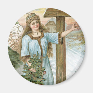 Kerstgroet Angel Magneet