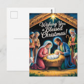 Kerstgroet bij Kerststal Briefkaart (Voorkant / Achterkant)