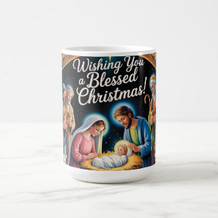 Kerstgroet bij Kerststal Koffiemok