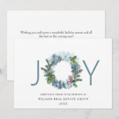 Kerstgroet bos krans landschap feestdagenkaart (Voorkant / Achterkant)