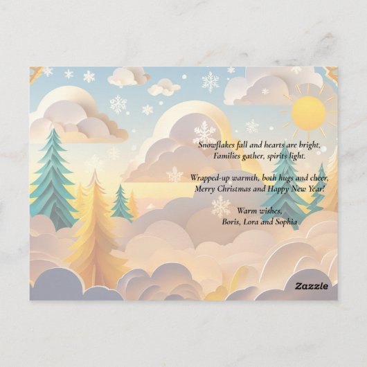 Kerstgroet Briefkaart (Achterkant)