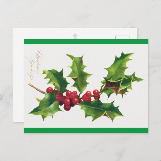 Kerstgroet Briefkaart (1906) (Voorkant / Achterkant)