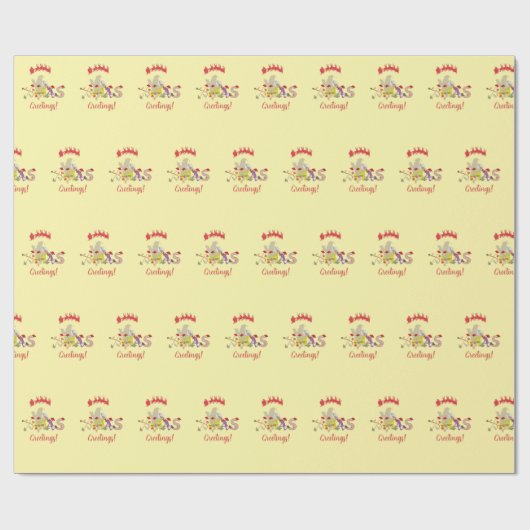 Kerstgroet Cadeaupapier (Vlak)