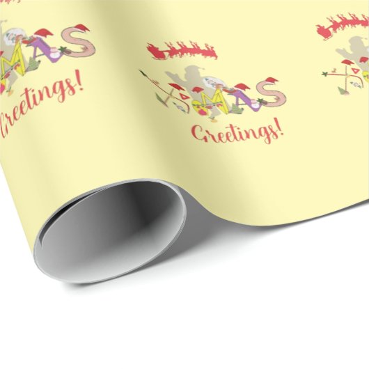 Kerstgroet Cadeaupapier (Rol Hoek)