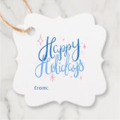 Kerstgroet Calligrafie Kerstcadeau Bedankjes Labels (Voorkant)