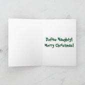 Kerstgroet ~ Definieer Naughty Feestdagen Kaart (Binnen)