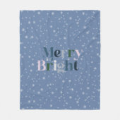 Kerstgroet en helder blauw winterfeest fleece deken (Voorkant)
