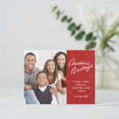 Kerstgroet Familie Vakantie Kaart (Staand voorkant)