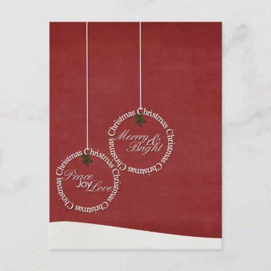kerstgroet feestdagenkaart (Voorkant)