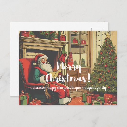 kerstgroet feestdagenkaart (Voorkant / Achterkant)