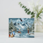 kerstgroet feestdagenkaart (Staand voorkant)