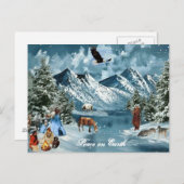 kerstgroet feestdagenkaart (Voorkant / Achterkant)