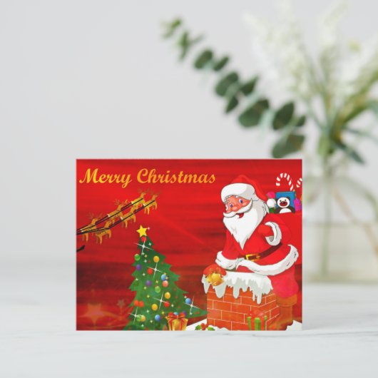 kerstgroet feestdagenkaart (Staand voorkant)