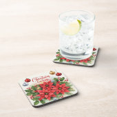 Kerstgroet, feestelijk, bier onderzetter (Rechterzijde)