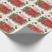 Kerstgroet, feestelijk, cadeaupapier (Hoek)