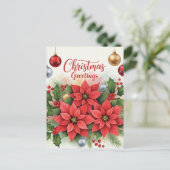 Kerstgroet, feestelijk, feestdagenkaart (Staand voorkant)