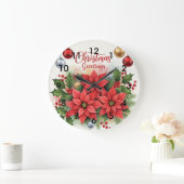 Kerstgroet, feestelijk, grote klok (Huis)