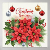 Kerstgroet, feestelijk, poster (Voorkant)