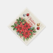 Kerstgroet, feestelijk, servet (Hoek)