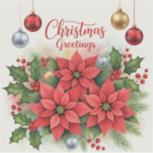 Kerstgroet, feestelijk, sticker (Voorkant)