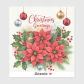 Kerstgroet, feestelijk, sticker (Vel)