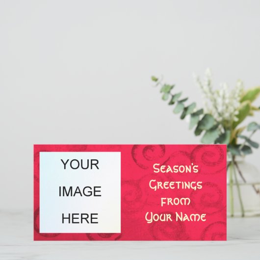 Kerstgroet Fotokaart Feestdagenkaart (Staand voorkant)