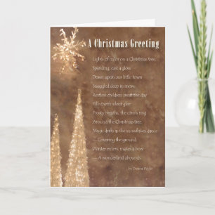 Kerstgroet gedicht feestdagen kaart