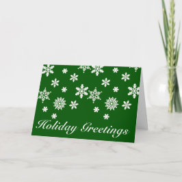 Kerstgroet Groene en Witte Kerstkaart Feestdagen Kaart