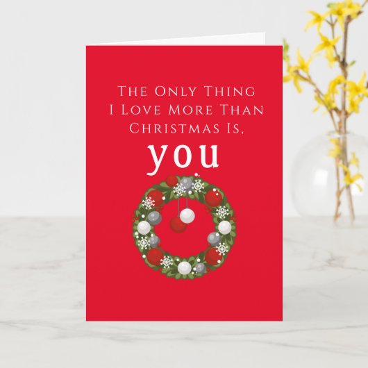 Kerstgroet Ik wens jou Kaart (Gele Bloem)