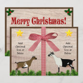 Kerstgroet in Nigeriaanse en alpiene geit Feestdagenkaart (Voorkant / Achterkant)