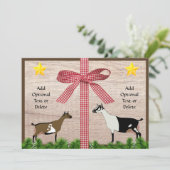 Kerstgroet in Nigeriaanse en alpiene geit Feestdagenkaart (Staand voorkant)