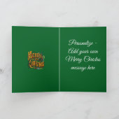 Kerstgroet in vintage stijl feestdagen kaart (Binnen)