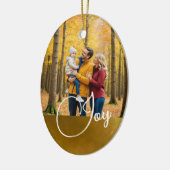 Kerstgroet Joy Foto Keramisch Ornament (Links)