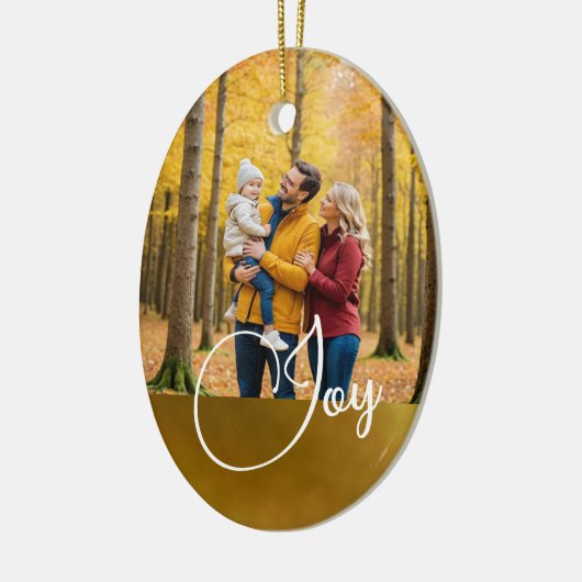 Kerstgroet Joy Foto Keramisch Ornament (Links)