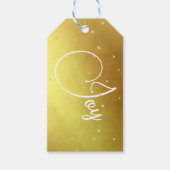 Kerstgroet Joy Gold Kleur Cadeaulabel (Voorkant)