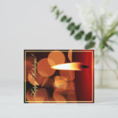 Kerstgroet Kaars Licht Kaart (Staand voorkant)