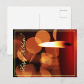 Kerstgroet Kaars Licht Kaart (Voorkant / Achterkant)