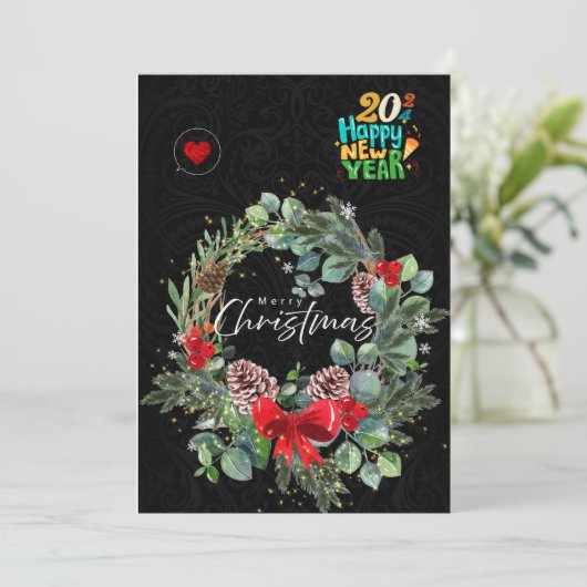 Kerstgroet kaart (Staand voorkant)