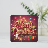 Kerstgroet Kaart (Staand voorkant)