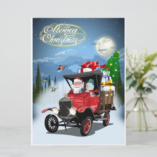 Kerstgroet kaart (Staand voorkant)