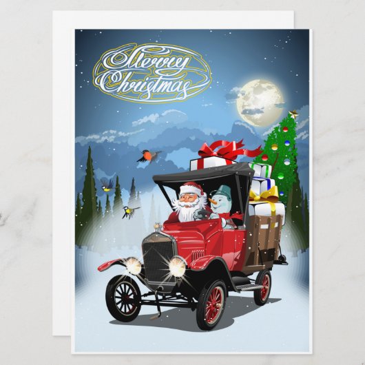 Kerstgroet kaart (Voorkant / Achterkant)